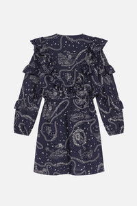 Robe courte Daily à motif - Marine