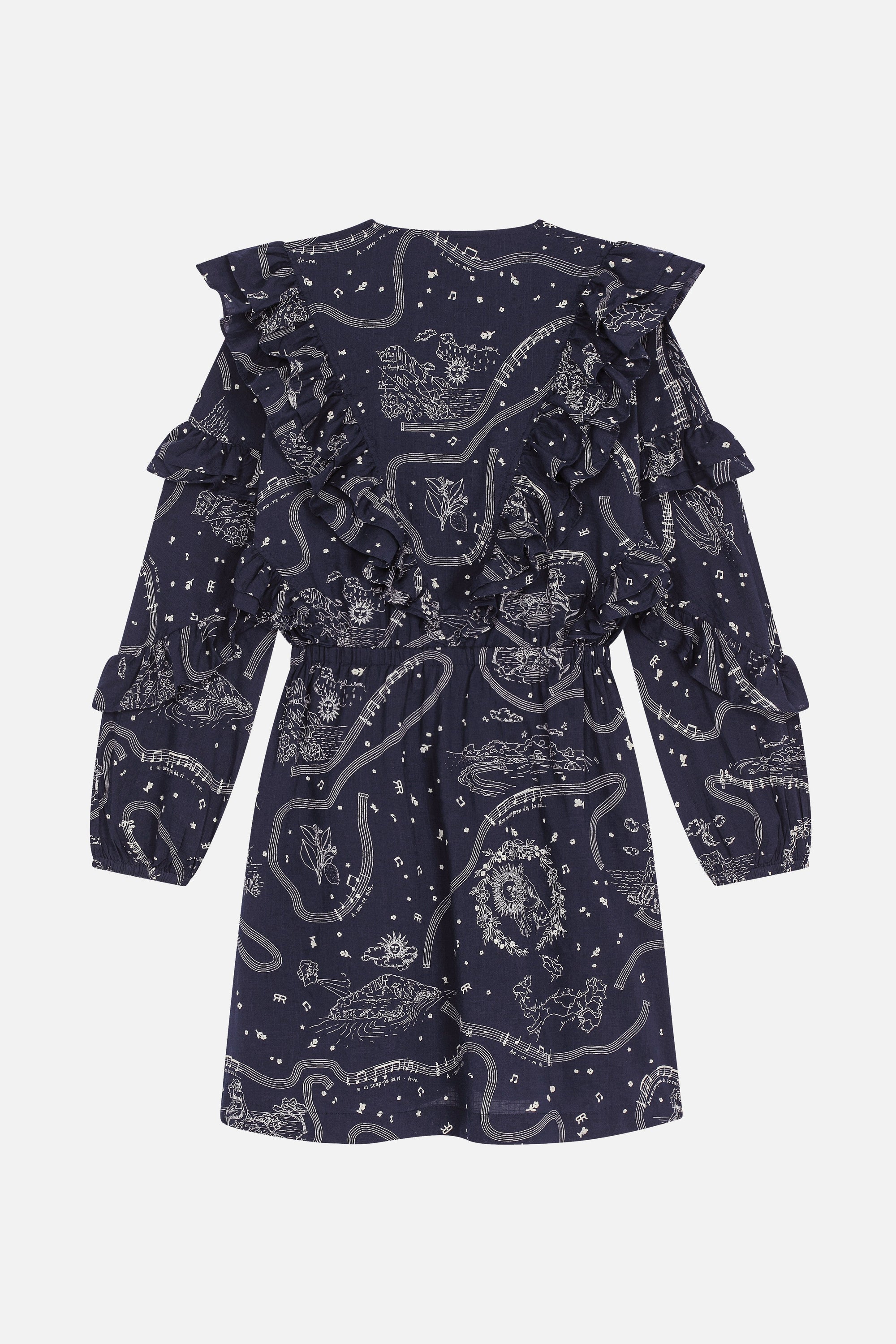 Robe courte Daily à motif - Marine