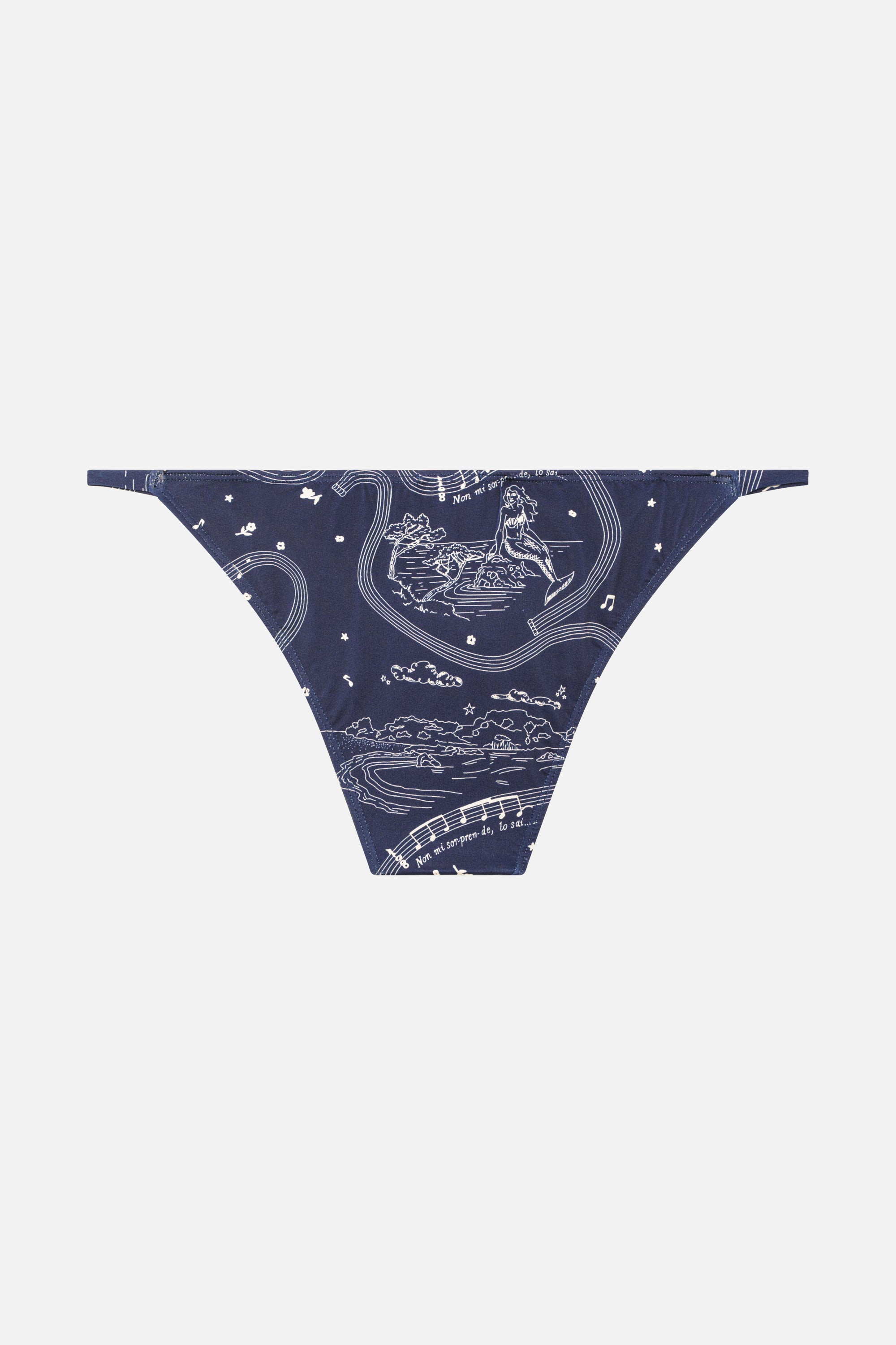 Five pattern bikini bottoms - Navy