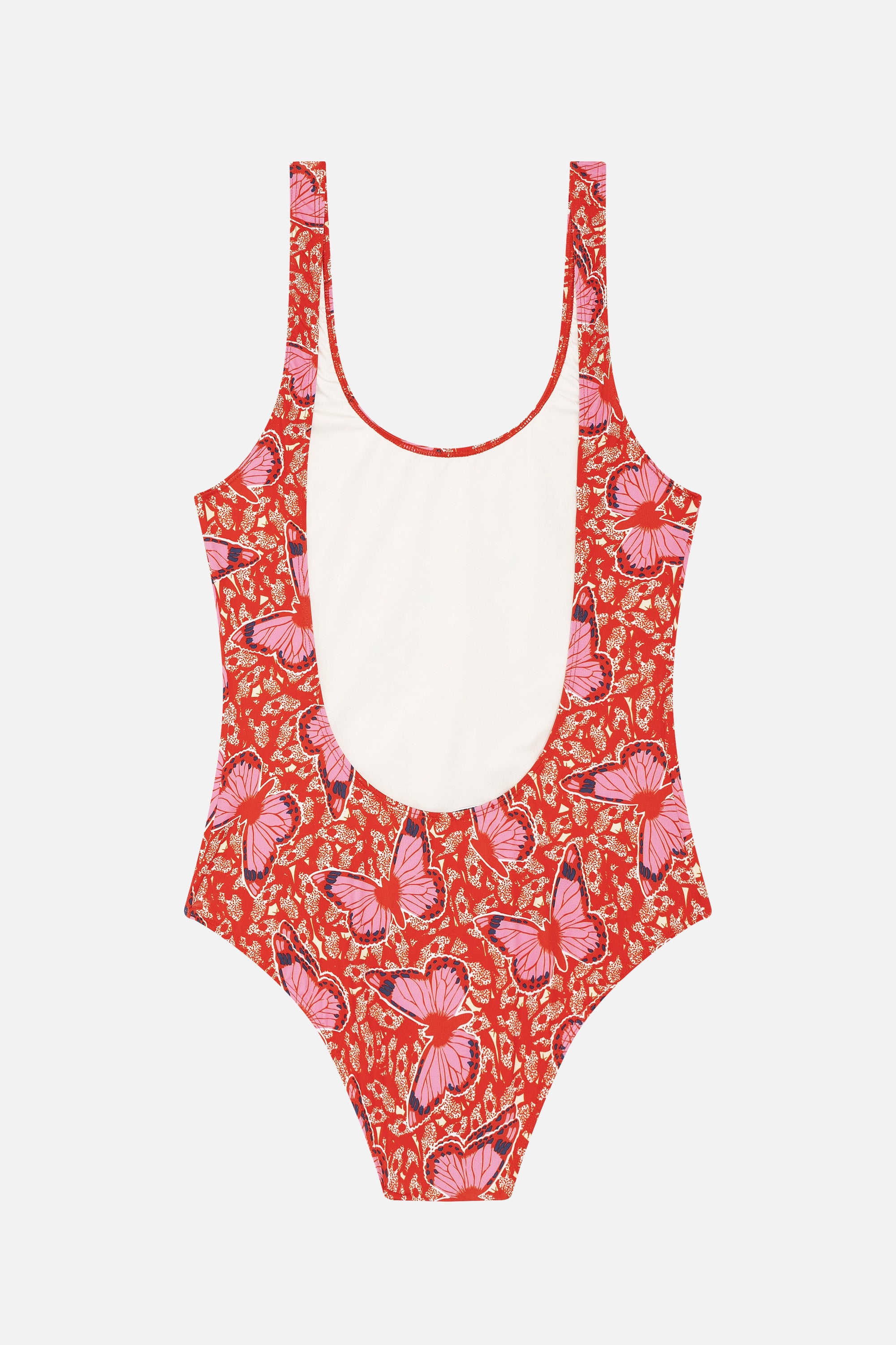 Maillot de bain Pamela à motif papillon - Rouge