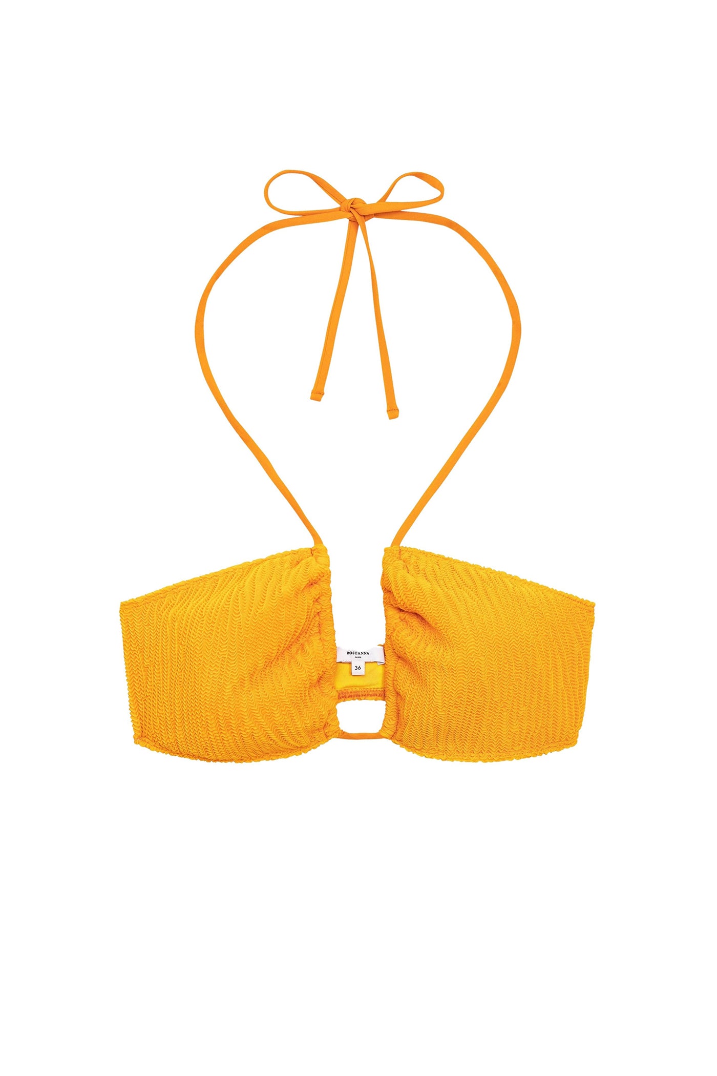 Haut de maillot Molly à effet gauffré - Mandarine