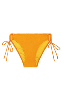 Bas de maillot Wood à effet gauffré - Mandarine