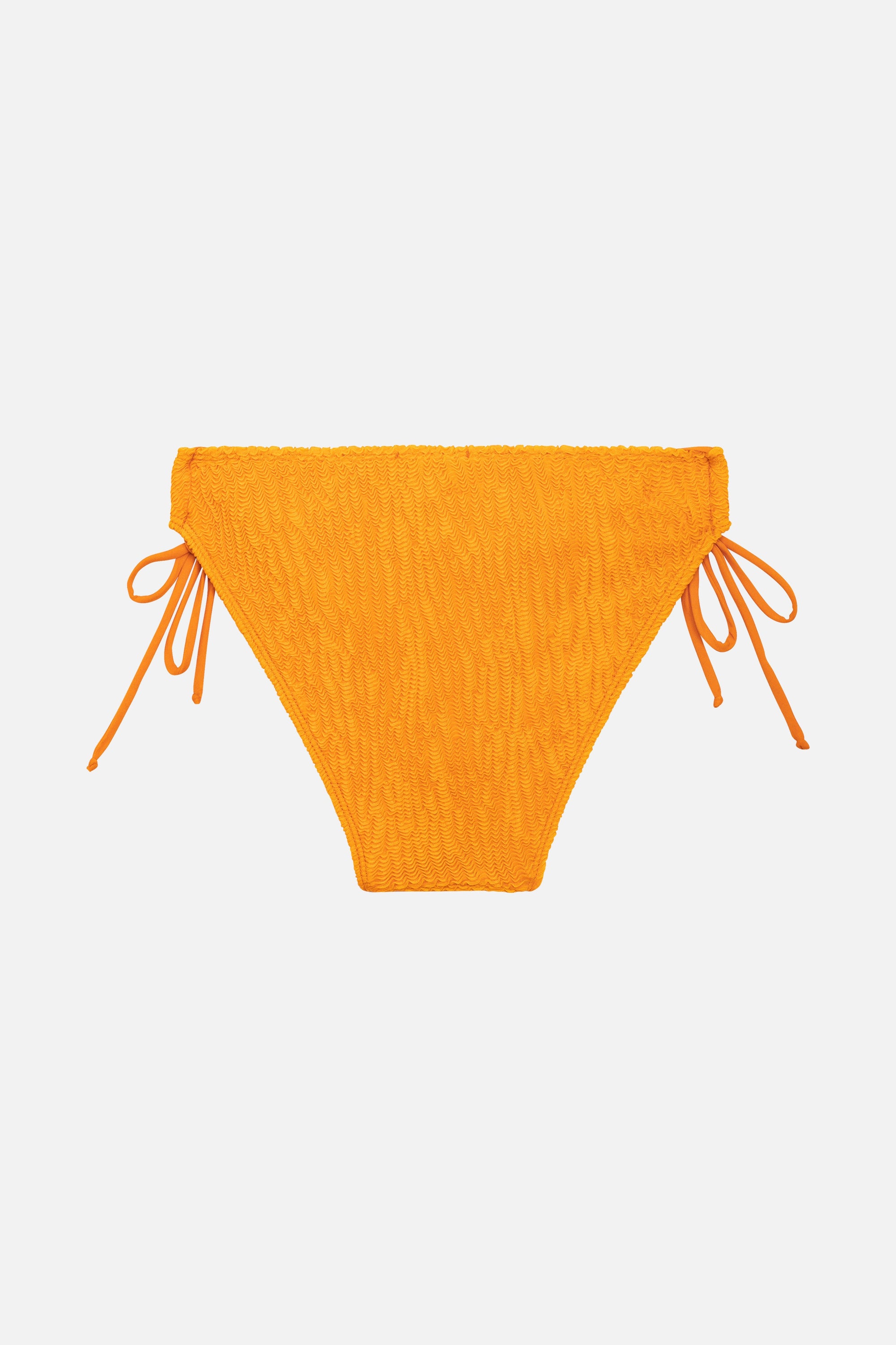 Bas de maillot Wood à effet gauffré - Mandarine