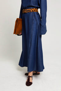 Jupe Ruelle coupe longue - Navy