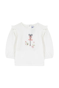 T-shirt Baby promenade romantique - Nacre