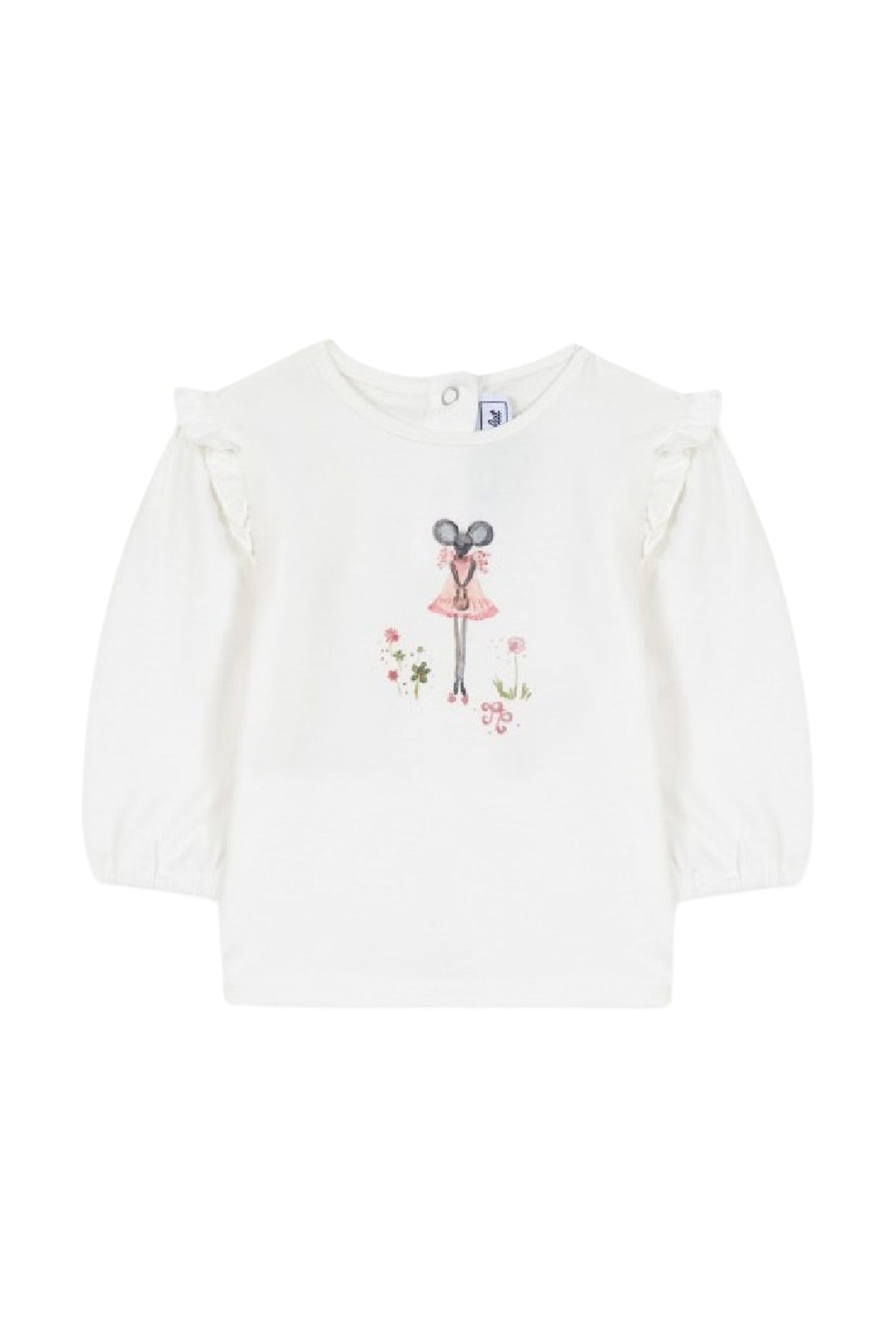 T-shirt Baby promenade romantique - Nacre