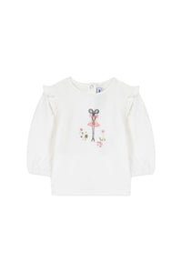 T-shirt Baby promenade romantique - Nacre