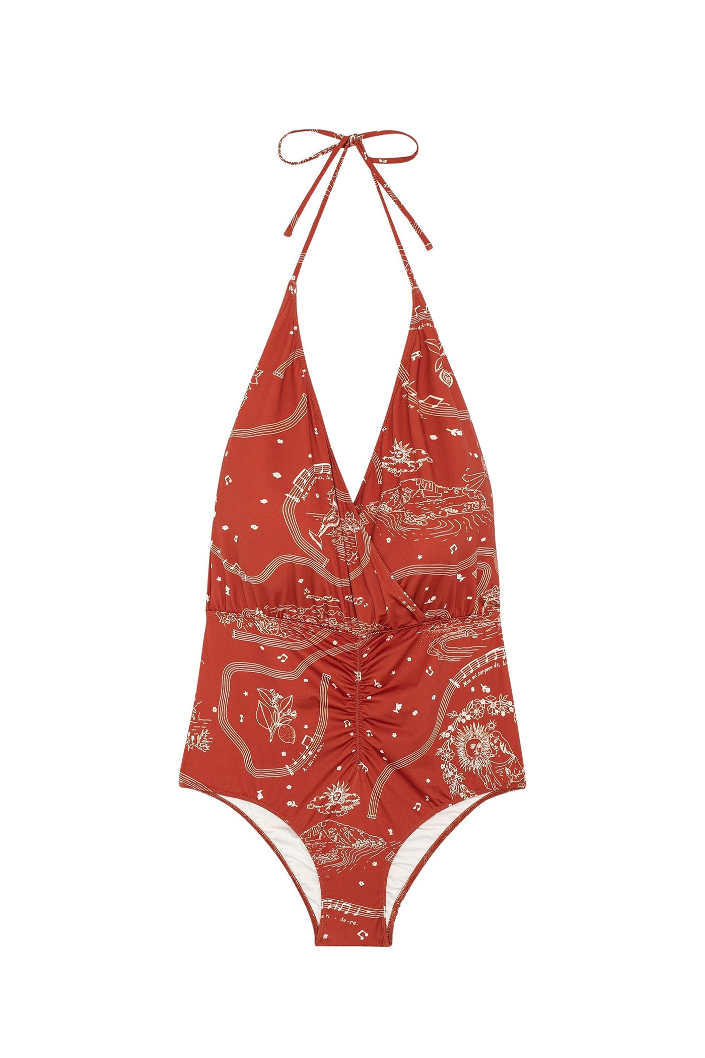 Falcon pattern swimming costume - Earth