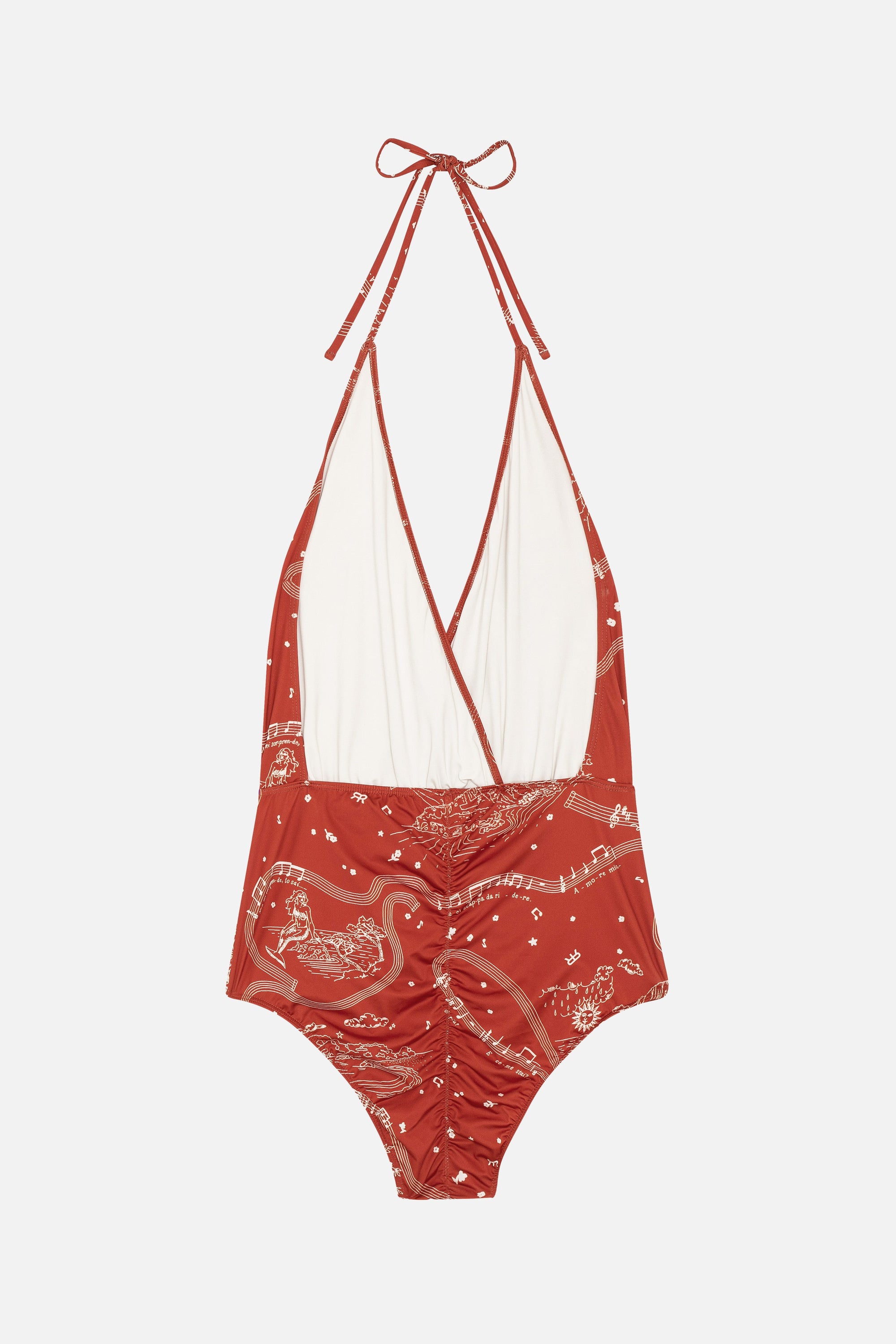 Falcon pattern swimming costume - Earth