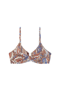 Haut de maillot Boy à motif paisley - Denim