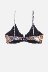 Haut de maillot Boy à motif paisley - Denim