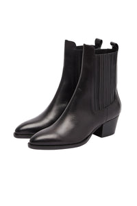 Bottes Mania en cuir - Noir