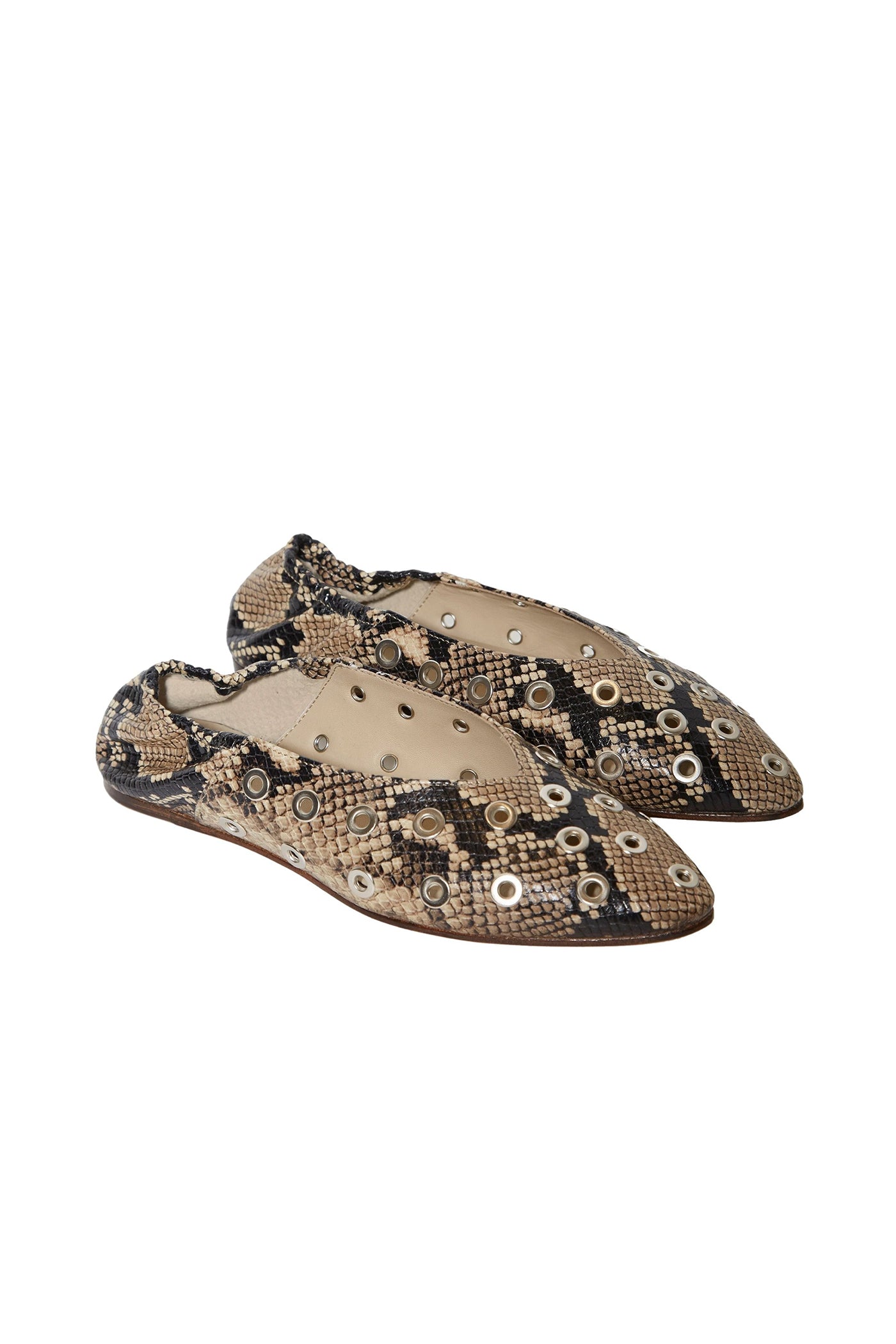 Ballerines Charlotte en cuir - Imprimé