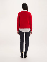 6qty RELIQUAT 110€ 0%  / Pull Laia en laine - Red Intense
