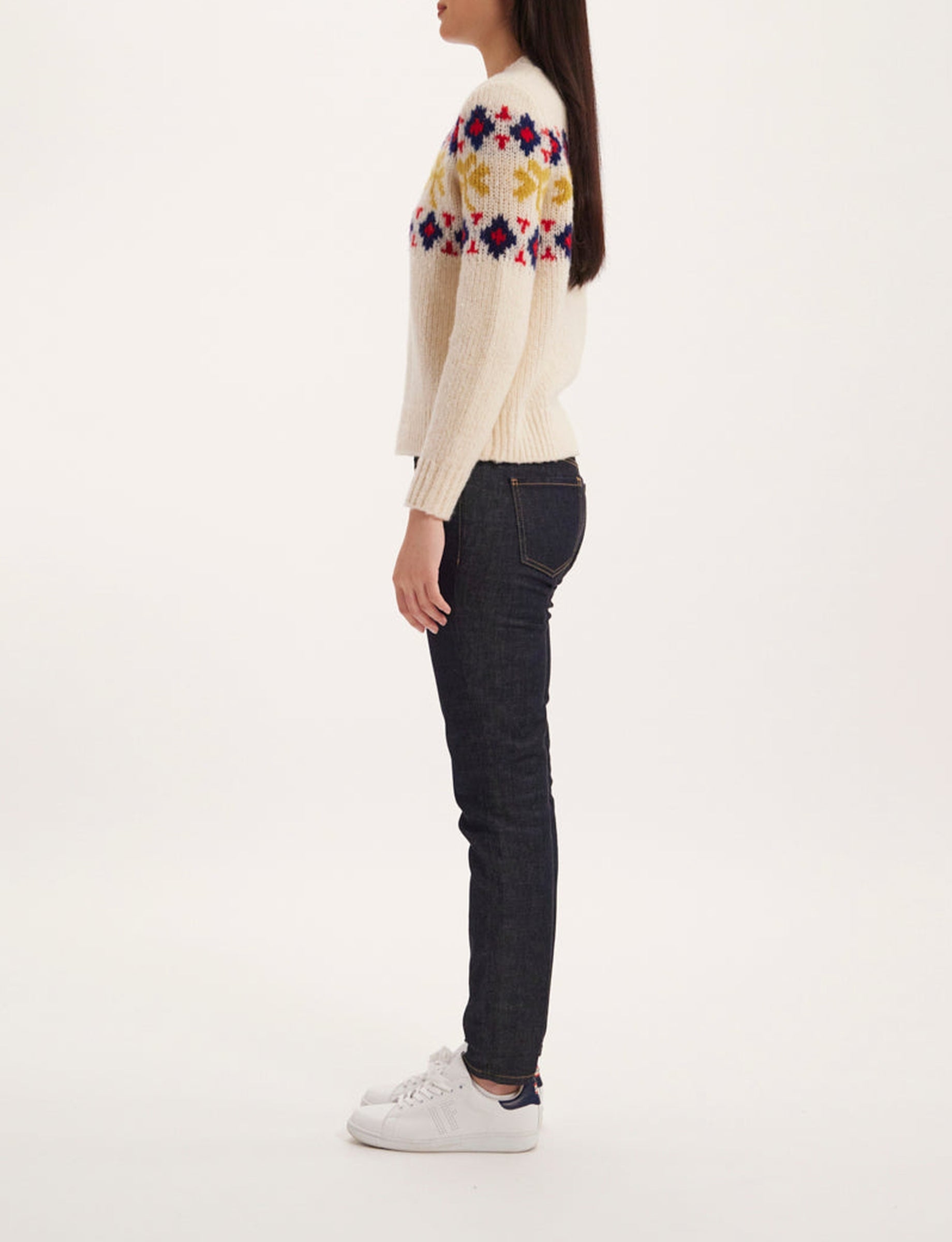 7qty RELIQUAT 110€ 36,4%  / Pull Joia en laine - Ecru Multicolor