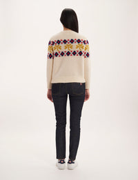 7qty RELIQUAT 110€ 36,4%  / Pull Joia en laine - Ecru Multicolor