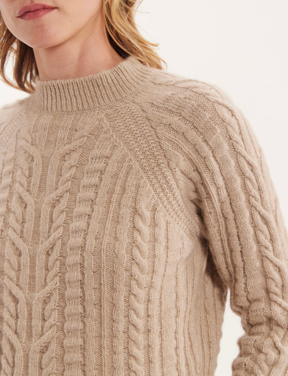 24qty RELIQUAT 90€ 20%  / Pull Louison en laine - Beige