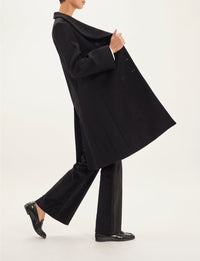 3qty RELIQUAT 250€ 100%  / Manteau Mauricette en laine - Black