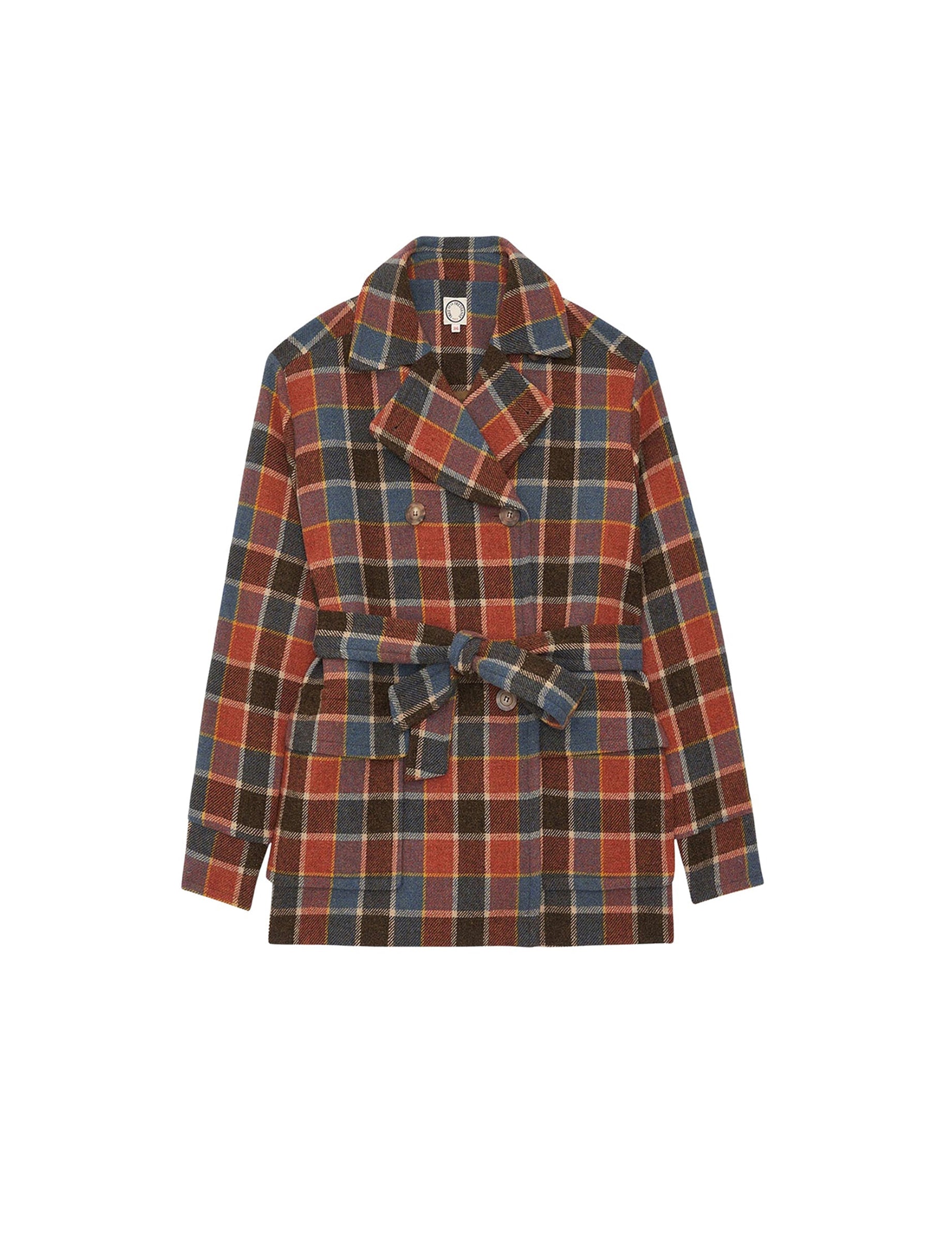 22qty RELIQUAT 120€ 18,8%  / Manteau Romaric en laine - Rust Multicolor