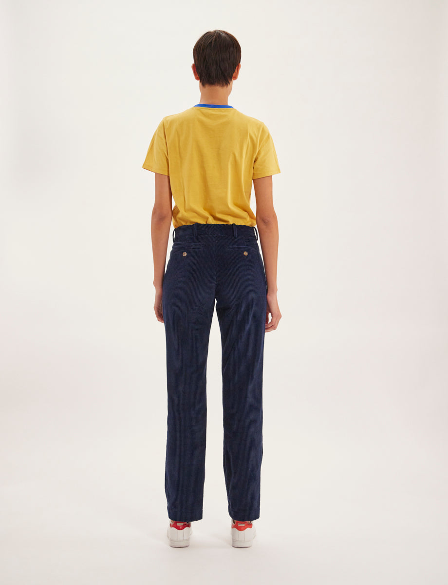 5qty RELIQUAT 75€ 50%  / Pantalon droit Francisco - Blue Navy