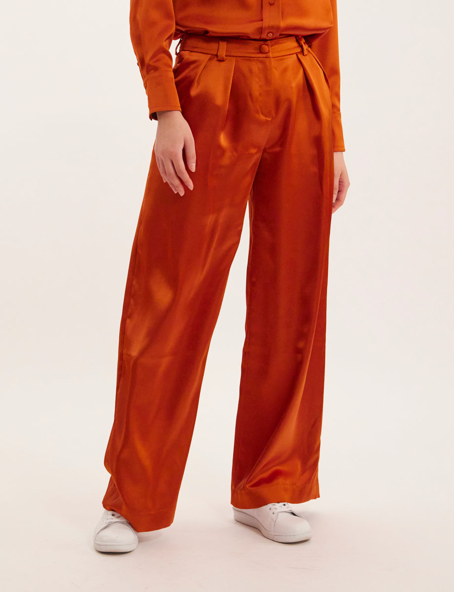 24qty RELIQUAT 75€ 0%  / Pantalon large Luciano - Rust