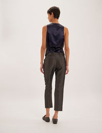 6qty RELIQUAT 75€ 6,7%  / Pantalon 7/8 Audrey - Navy Multicolor