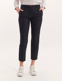 6qty RELIQUAT 75€ 11,1%  / Pantalon 7/8 Audrey en laine - Black Navy