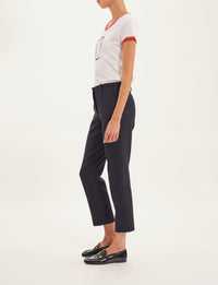 6qty RELIQUAT 75€ 11,1%  / Pantalon 7/8 Audrey en laine - Black Navy