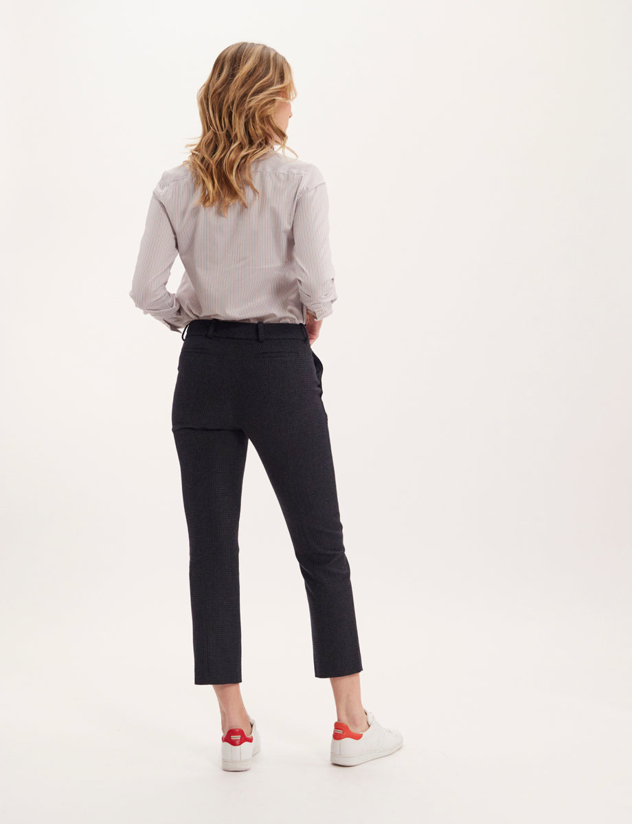 6qty RELIQUAT 75€ 11,1%  / Pantalon 7/8 Audrey en laine - Black Navy