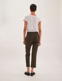30qty RELIQUAT 75€ 6,9%  / Pantalon 7/8 Audrey en laine - Khaki
