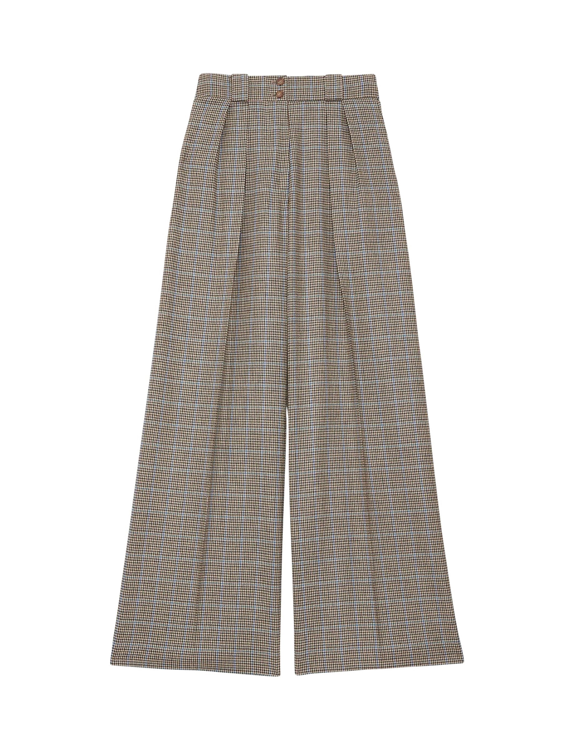 8qty RELIQUAT 75€ 38,5%  / Pantalon taille haute Marlène en laine mélangée - Multicolor
