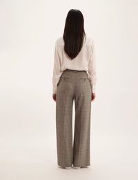 8qty RELIQUAT 75€ 38,5%  / Pantalon taille haute Marlène en laine mélangée - Multicolor