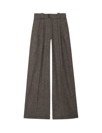 1qty RELIQUAT 75€ 100%  / Pantalon taille haute Marlène en laine - Grey