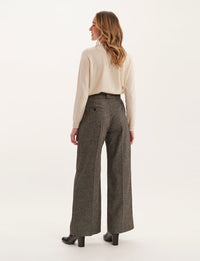 1qty RELIQUAT 75€ 100%  / Pantalon taille haute Marlène en laine - Grey