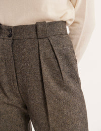 1qty RELIQUAT 75€ 100%  / Pantalon taille haute Marlène en laine - Grey