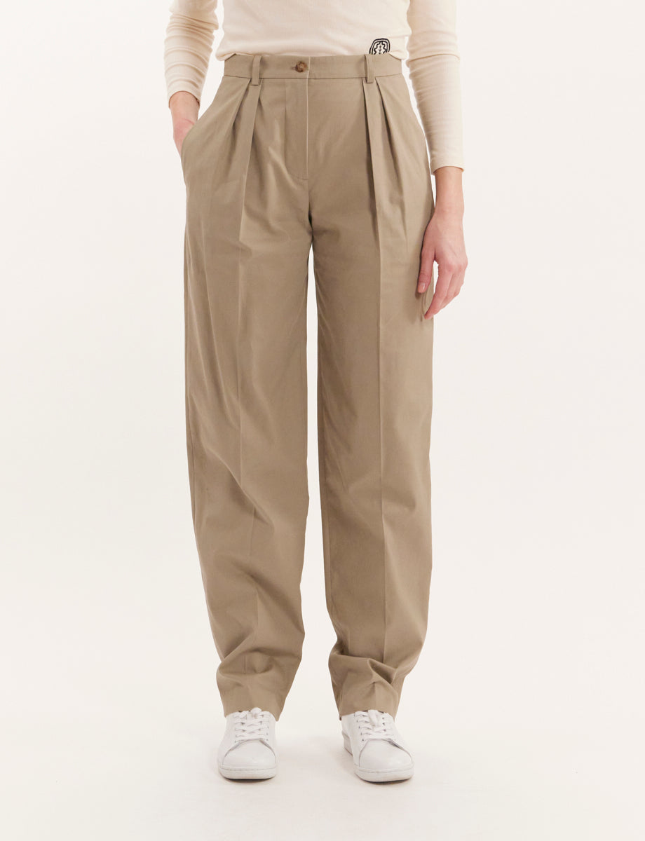 37qty RELIQUAT 75€ 0%  / Pantalon taille haute Marlow - Beige