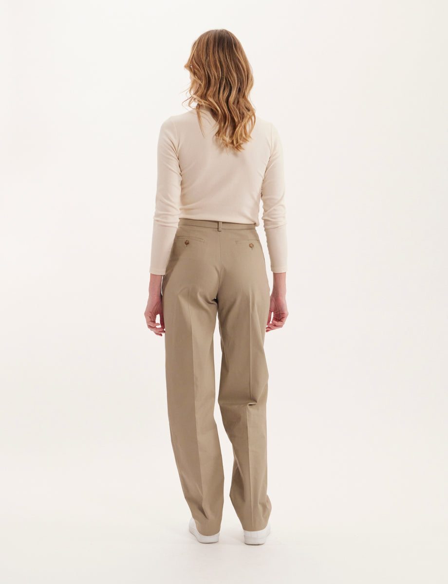 37qty RELIQUAT 75€ 0%  / Pantalon taille haute Marlow - Beige