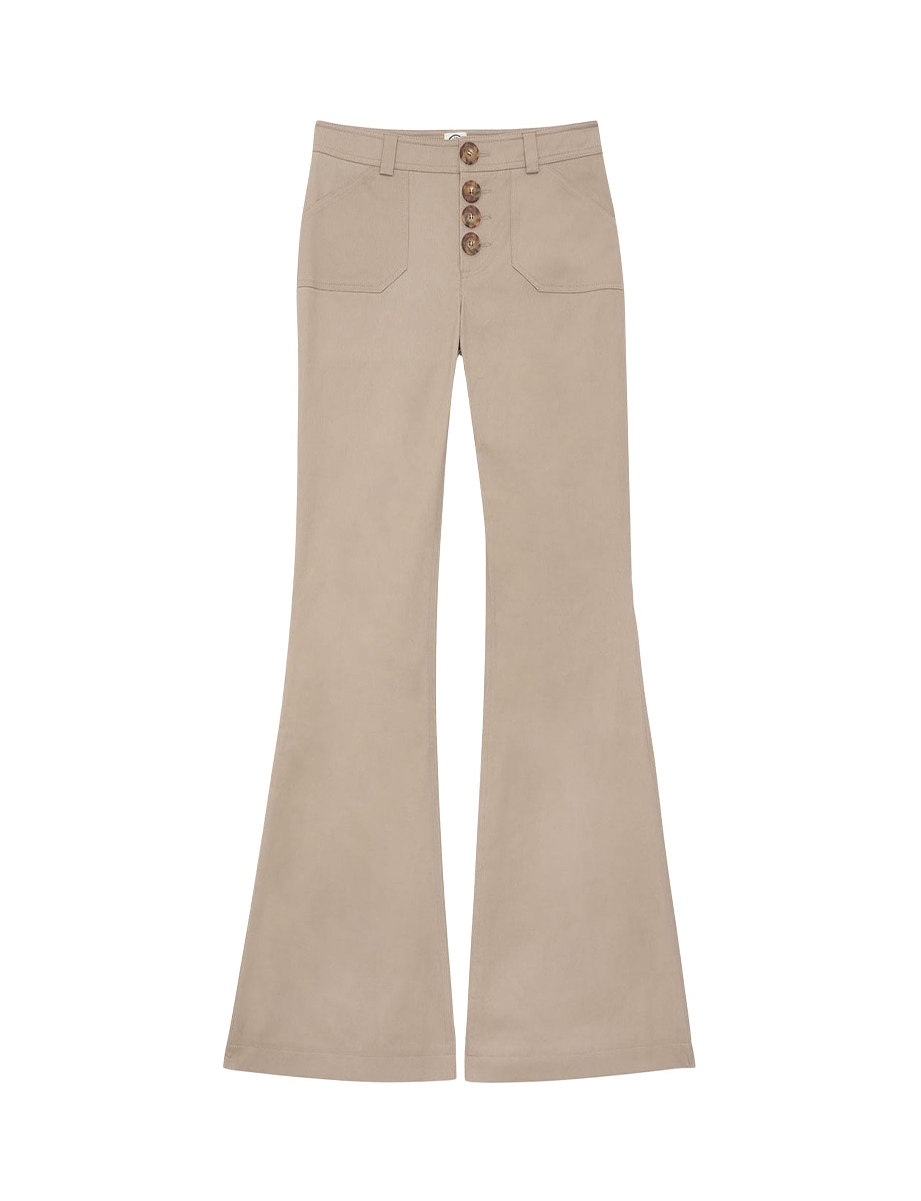 3qty RELIQUAT 75€ 0%  / Pantalon flare Charlotte - Beige