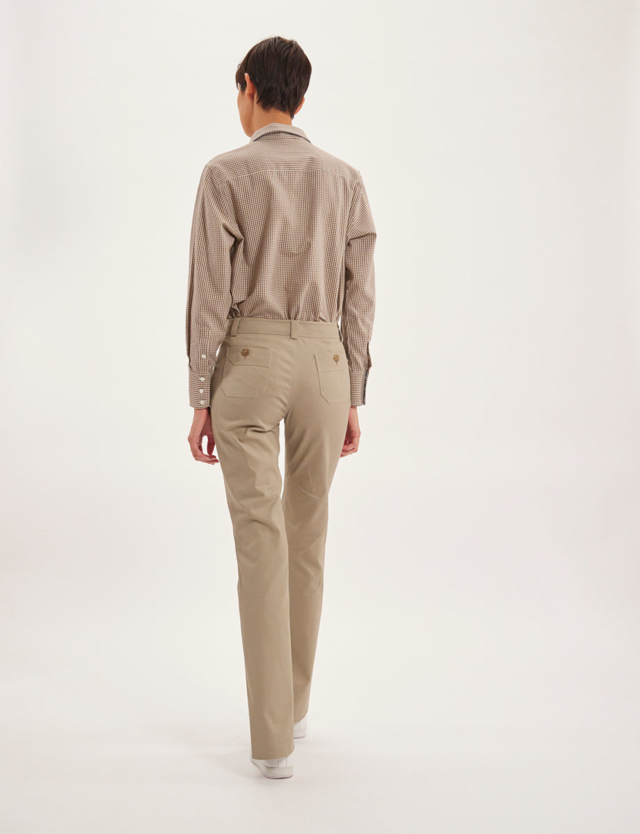 3qty RELIQUAT 75€ 0%  / Pantalon flare Charlotte - Beige