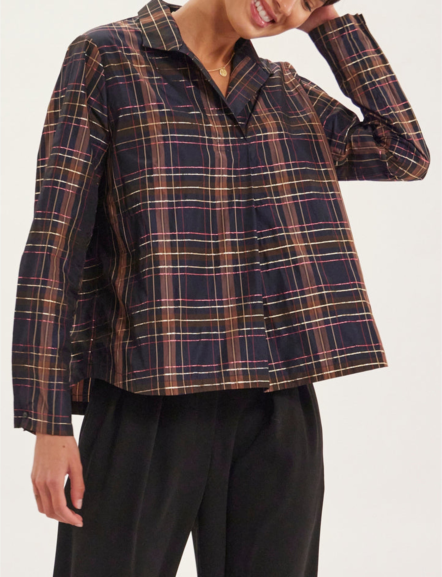1qty RELIQUAT 80€ 0%  / Chemise oversize Noa - Navy Multicolor