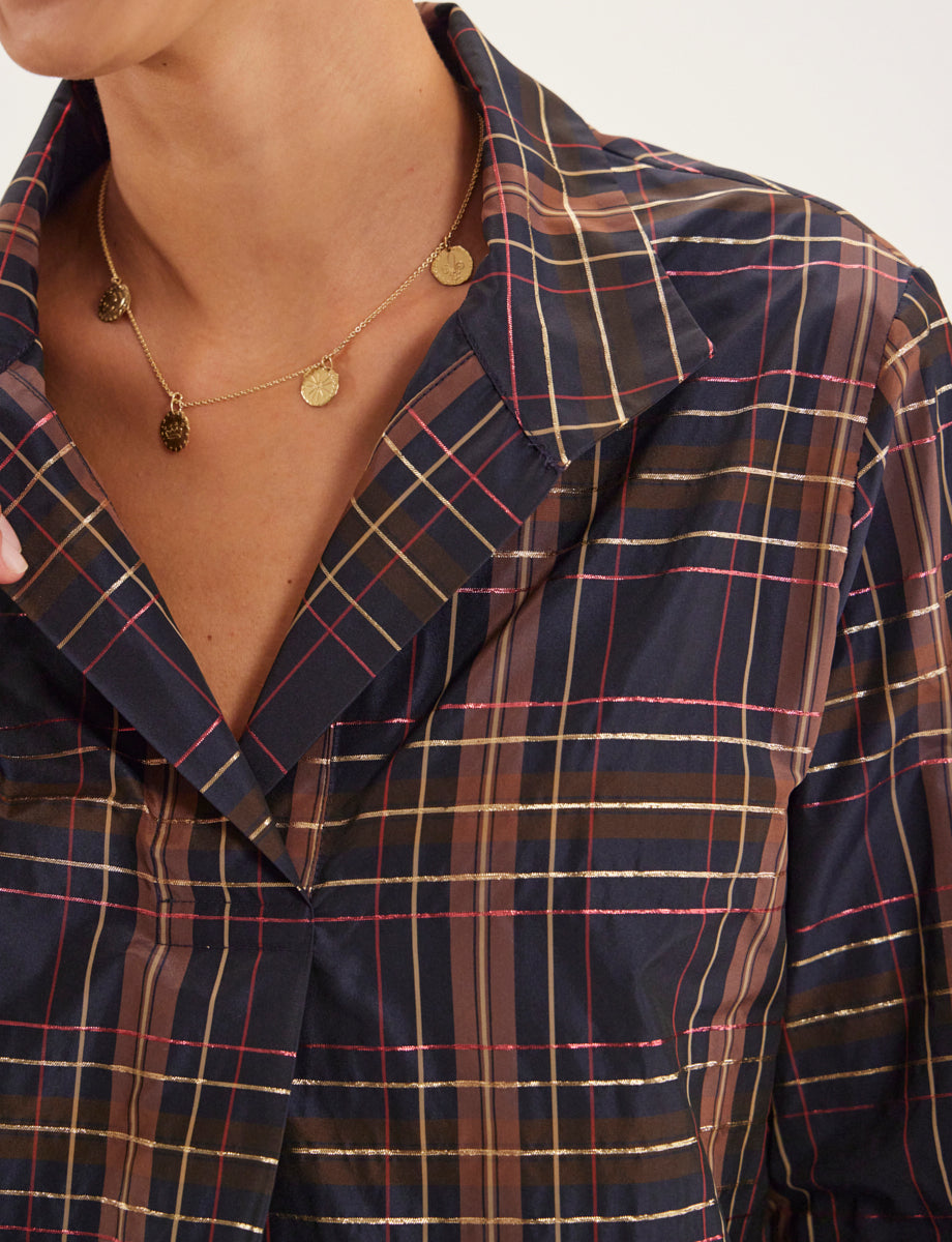 1qty RELIQUAT 80€ 0%  / Chemise oversize Noa - Navy Multicolor