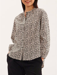 29qty RELIQUAT 80€ 10%  / Blouse droite Josephine - Black Beige