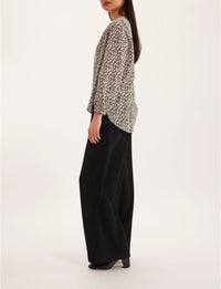29qty RELIQUAT 80€ 10%  / Blouse droite Josephine - Black Beige