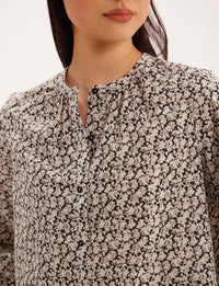 29qty RELIQUAT 80€ 10%  / Blouse droite Josephine - Black Beige