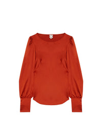 10qty RELIQUAT 65€ 0%  / Blouse col rond Theola - Rust