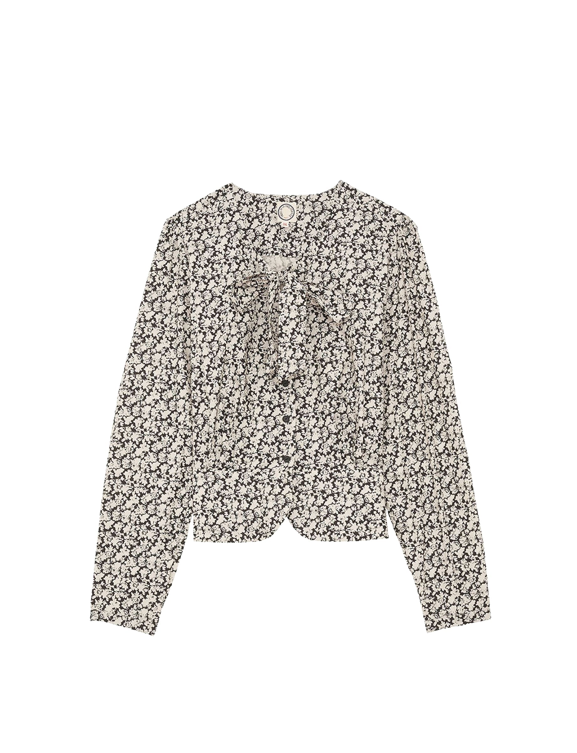 54qty RELIQUAT 65€ 1,4%  / Blouse cintrée Emeline - Black Beige