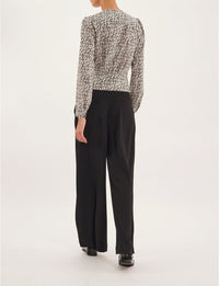 54qty RELIQUAT 65€ 1,4%  / Blouse cintrée Emeline - Black Beige