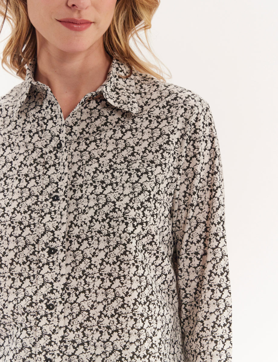 6qty RELIQUAT 80€ 0%  / Chemise droite Maureen - Black Beige