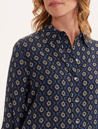 1qty RELIQUAT 80€ 100%  / Chemise droite Maureen - Blue Multicolor
