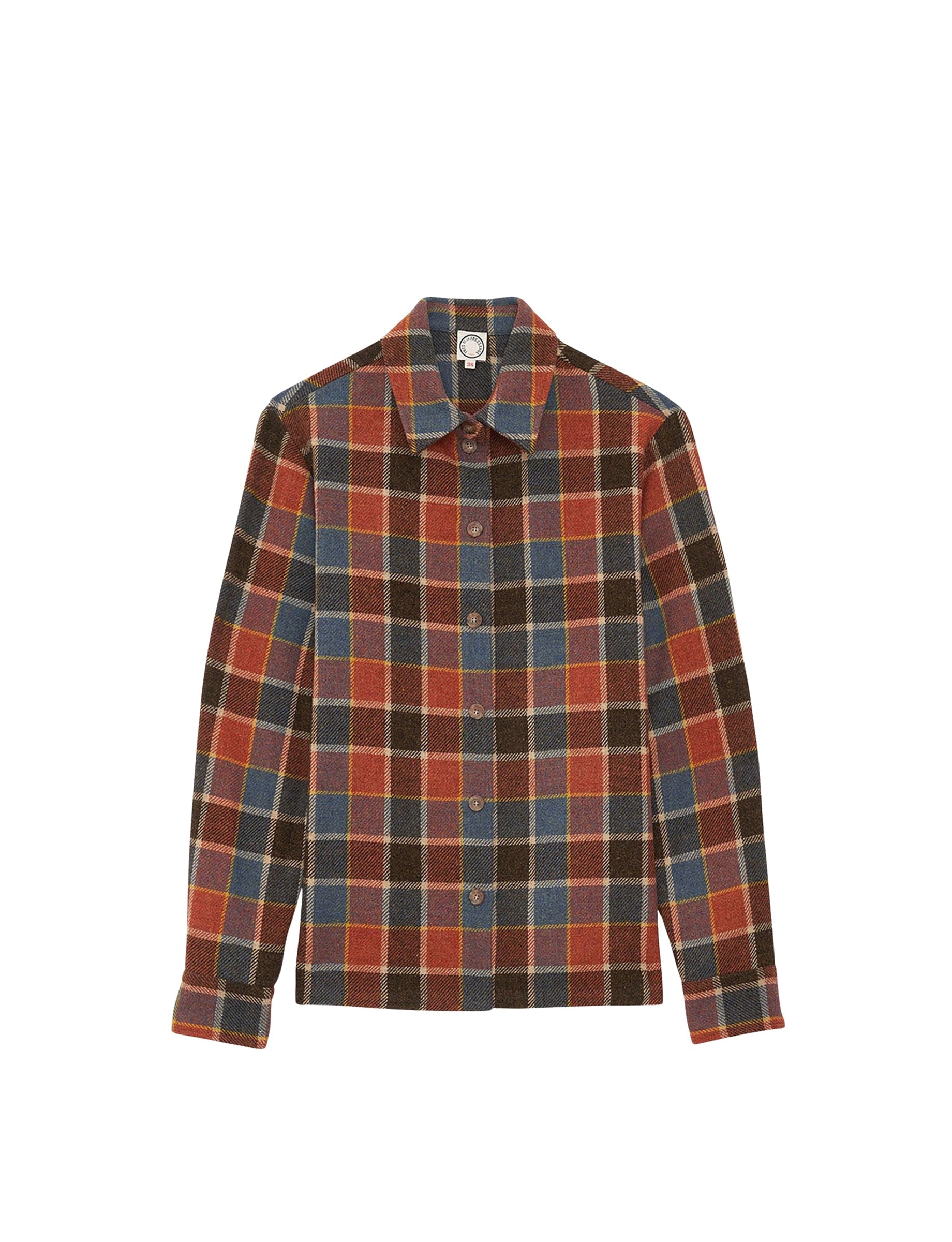 3qty RELIQUAT 80€ 0%  / Chemise droite Cassia en laine - Rust Multicolor